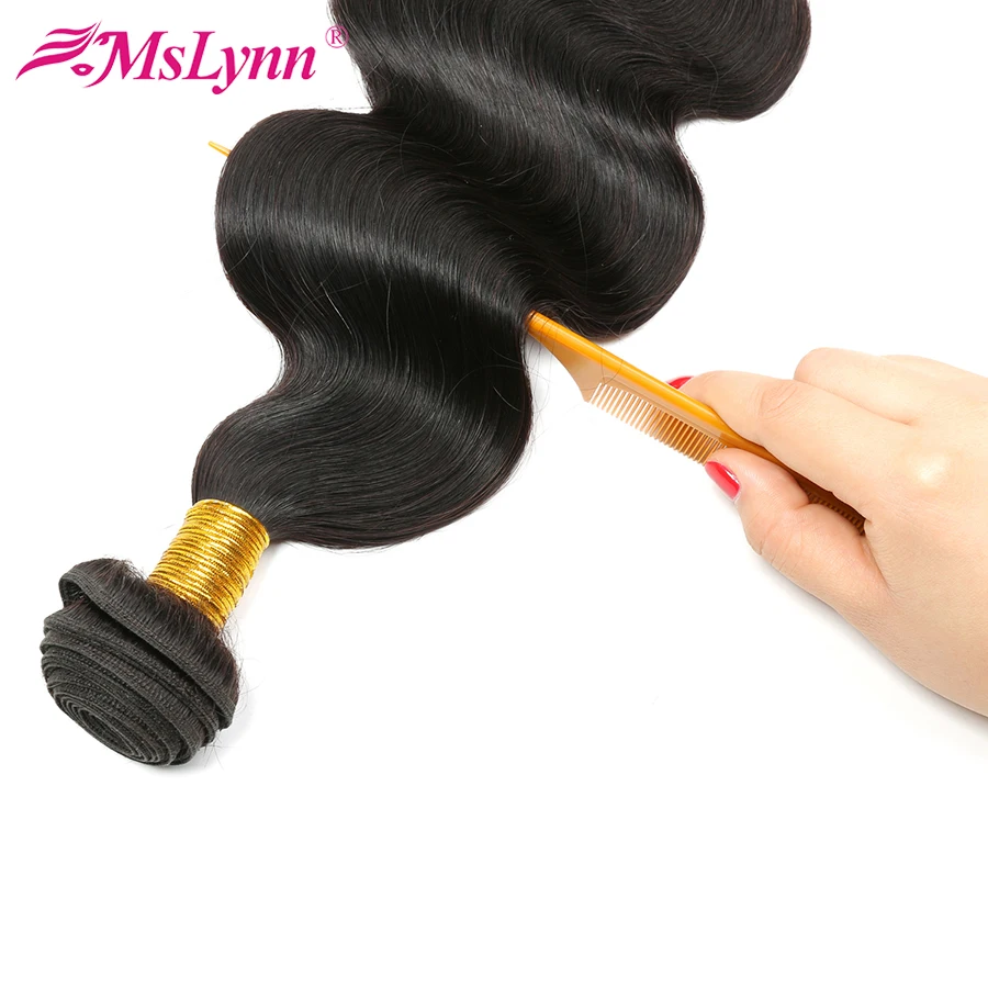 altBody Wave 4 Bundles Deal Peruvian Hair Bundles Human Hair Weave 100% Mslynn Non Remy Hair Extension Double Hair Weft 8-28Inch