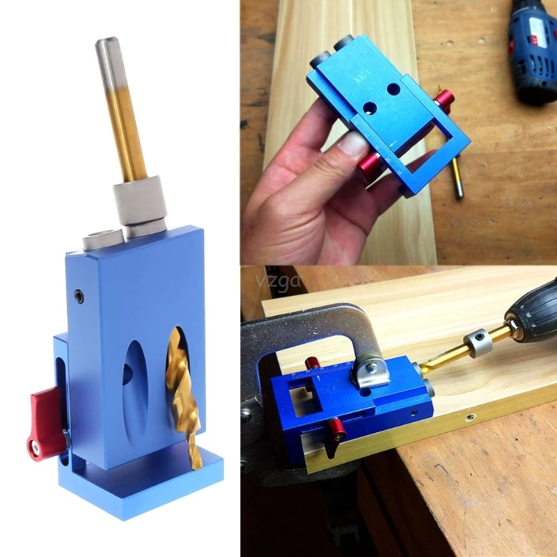 

Mini Kreg Style Pocket Slant Hole Jig System Kit with Step Drilling Bit Wood Work Tool Set A26 dropshipping