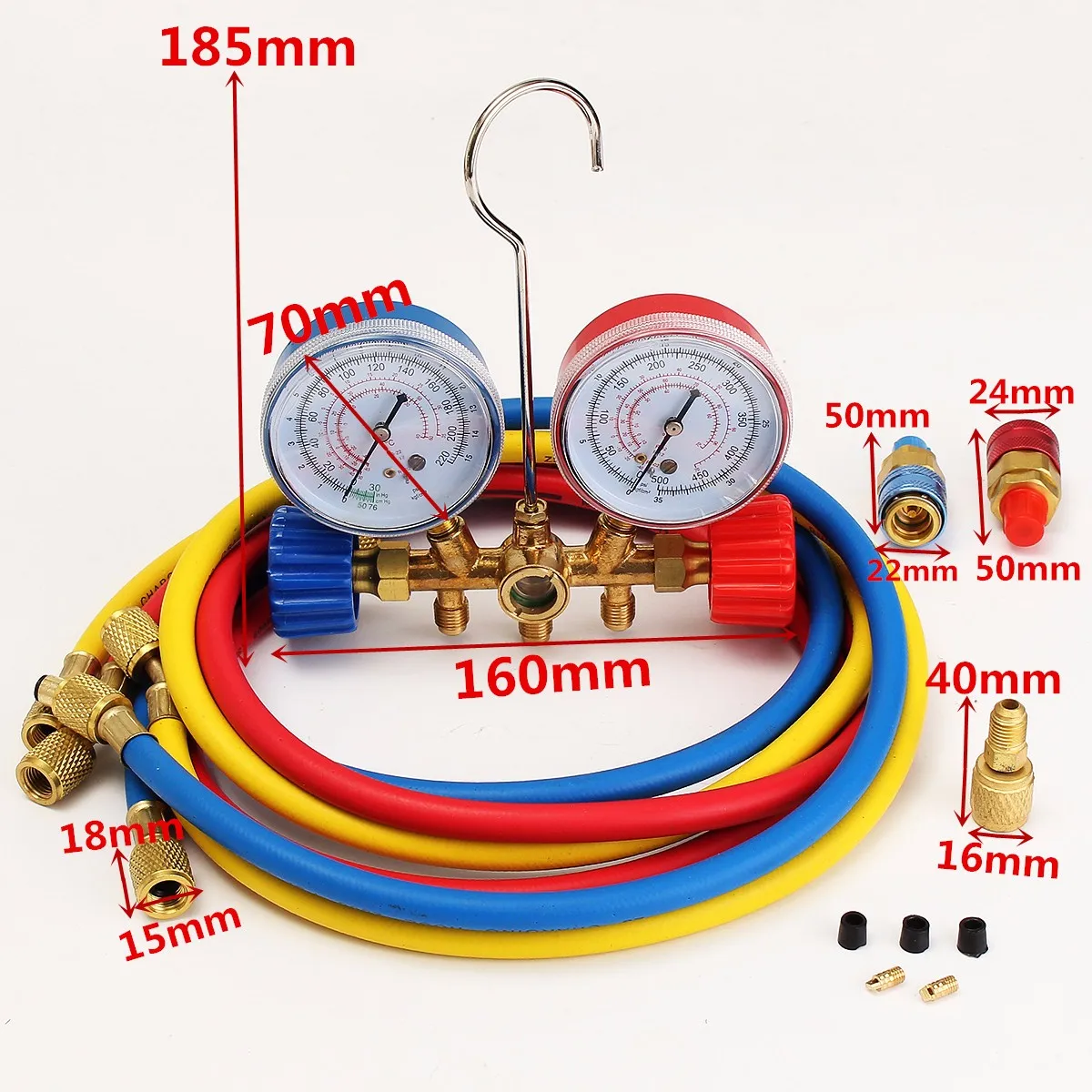 Preise Auto HVAC A C Kälte Kit Manifold Gauge Set für R22 R12 R134A Auto Kältemittel H L Schnell koppler Manifold Messer Werkzeug Set