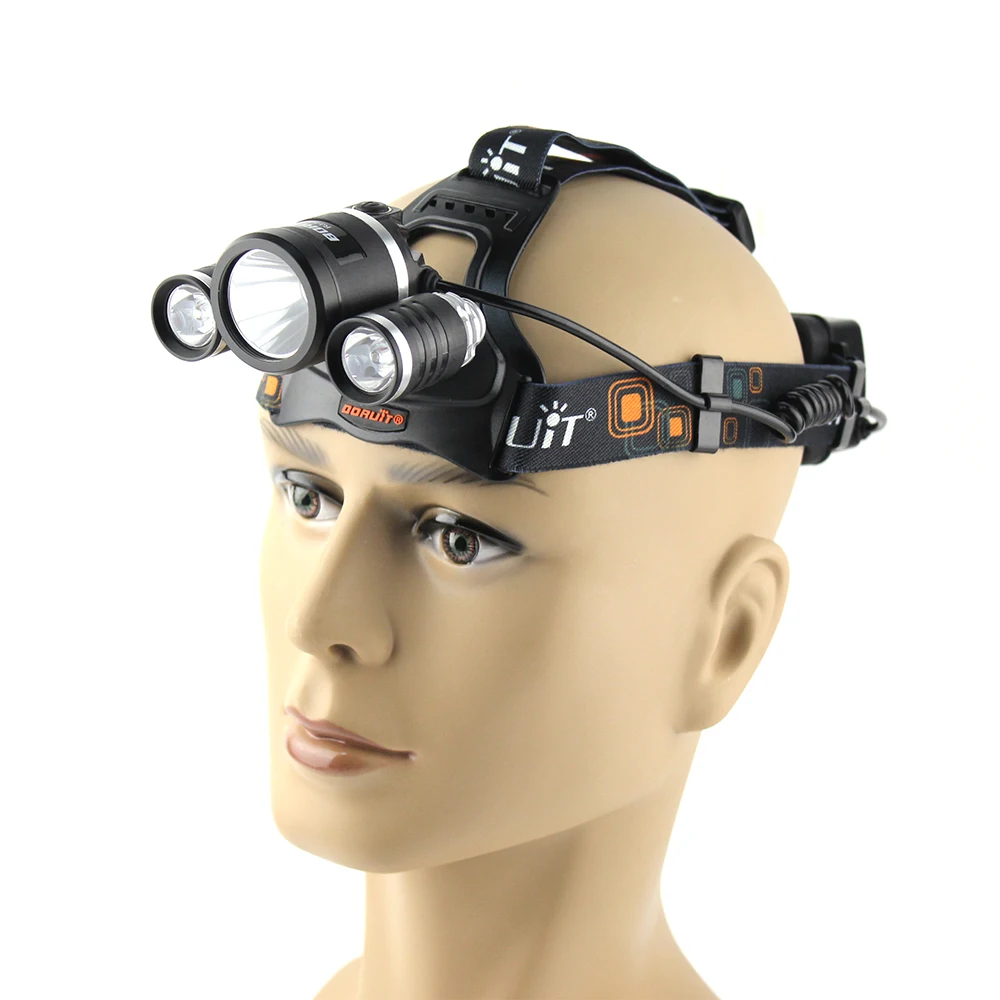 BORUiT XML L2 LED Headlamp Flashlight 4 Modes Lantern Rechargeable Headlight Portable Camping Hunting Head Torch Light 18650  (9)