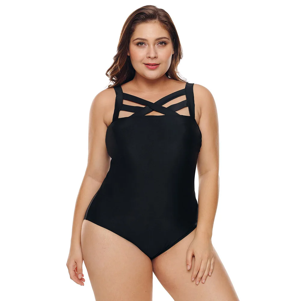 

European And American Fat Sexy L with Chest Pad Bikini Female Fat MM200 Jin Cover the Belly One-Piece Swimsuit Manufacturer Dire