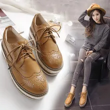 Explosion Models Spring 2016 New Fashion Women’s England Bullock Slope with Lace Up Braid Shoes Heavy-bottomed Platform Shoes