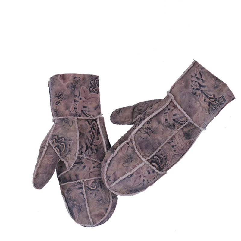 Женские зимние перчатки из натуральной овечьей кожи с защитой от ветра|gloves for