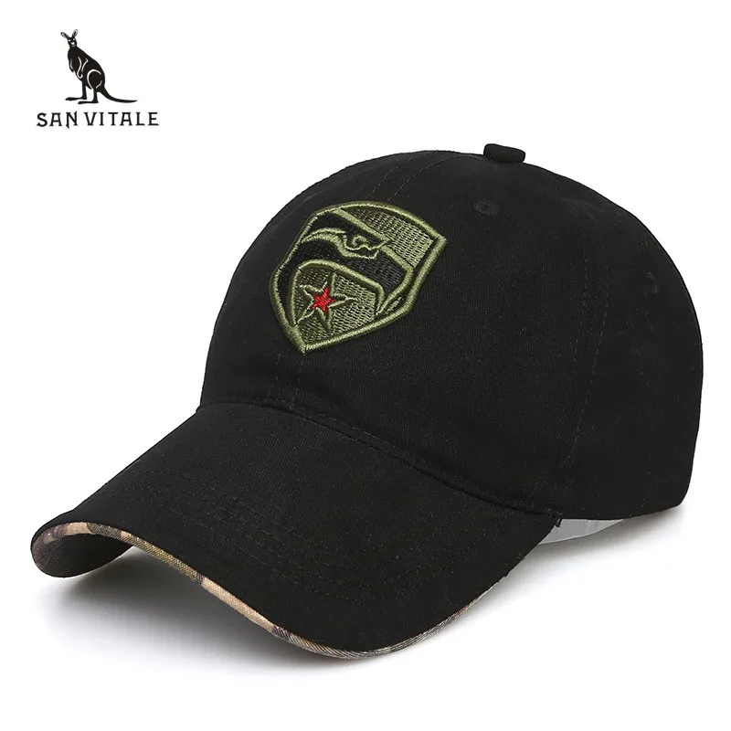 Мужские шапки и кепки в стиле милитари Gorras Para Hombre классический стиль черные