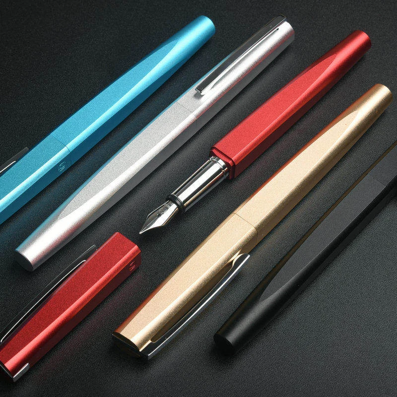 Jinghao KACO SQUARE Series Luxury Metal Fountain Pen 0.5mm Steel Nib Inking Pens for Writing Gift |