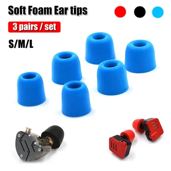 

3 Pair/Set Memory Foam Replacement Ear Tips S/M/L Earbuds Noise Isolating Eartips Ear Pads For Earphone Headphones Accessories
