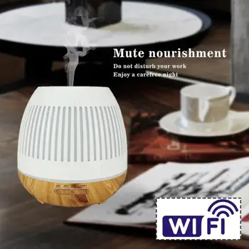 

400ML WiFi Smart Ultrasonic Aroma Diffuser Humidifier Voice Control LED Timer Aroma Diffuser Essential Oil Diffuser Works Hot