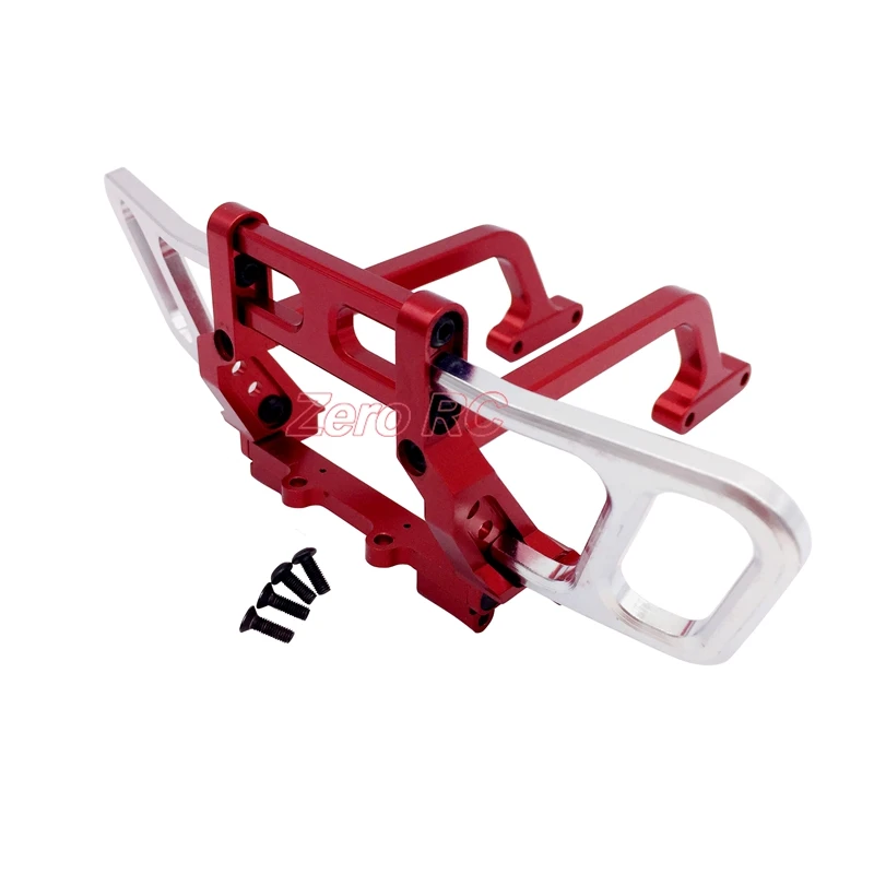 

CNC ALL ALUMINUM FRONT BUMPER BULL BAR (RED) For 1/10 RC Rock AXIAL WRAITH Crawler Truck
