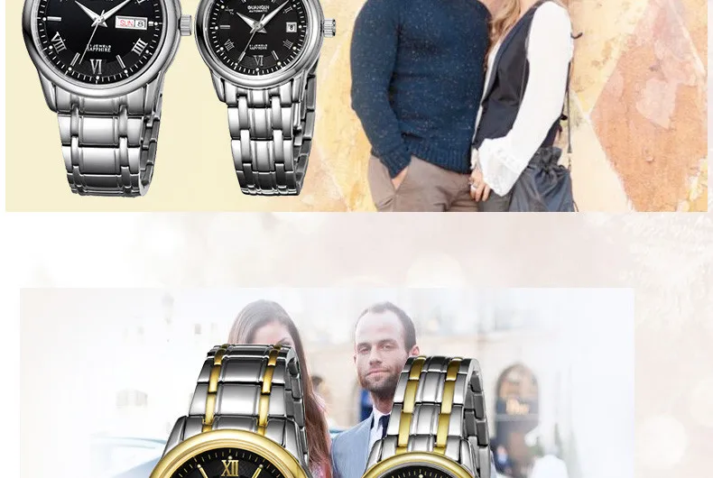 1 Pair GUANQIN Lovers Mechanical Watches Couple Automatic Watch Men Women Clock Auto Date Luminous Waterproof Brand Watch Men (14)