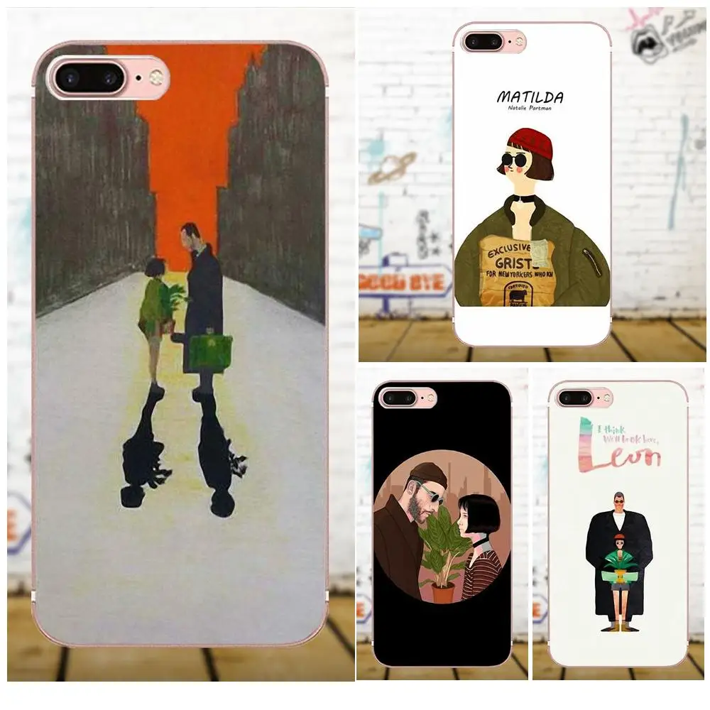 

For Apple iPhone X 4 4S 5 5C SE 6 6S 7 8 Plus Galaxy Grand Core II Prime Alpha TPU Art Cover Case Leon Matilda Natalie Portman
