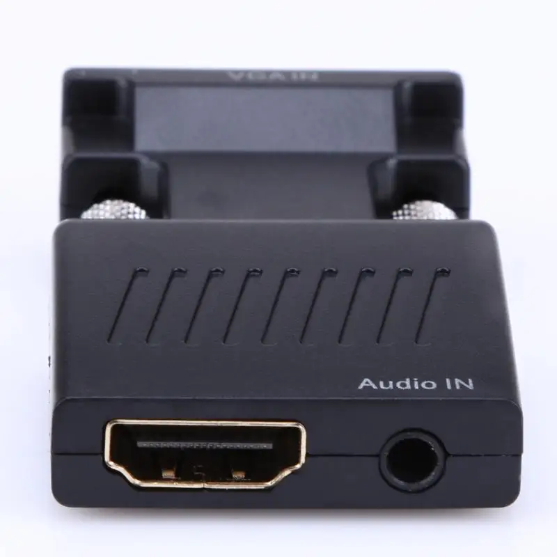 VGA к HDM 1080P HD HDTV Видео аудиоконвертер в коробке адаптер для DVD PC Lapt