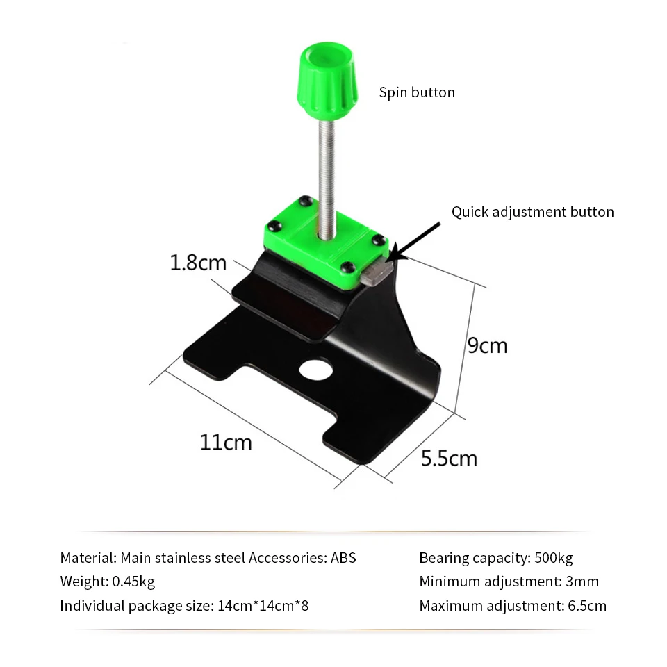 Tile Height Adjustment Stainless Steel Wall Tile Height Locator Reusable Tiles Leveling System Construction Tools Piastrelle