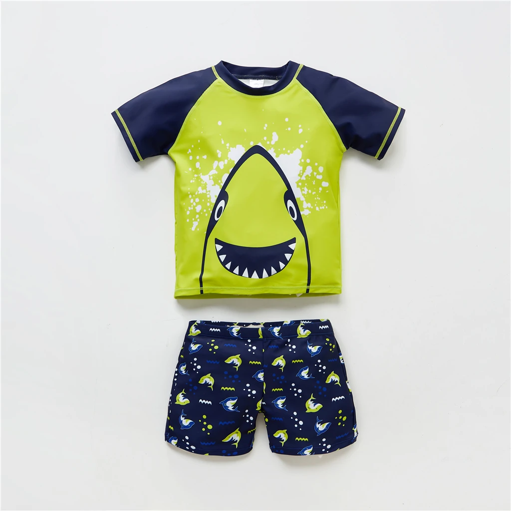 Kavkas/детская одежда для плавания для мальчиков классный купальник пляжная одежда для маленьких мальчиков с рисунком животных детский купальный костюм с рисунком рыбы - Цвет: 6T