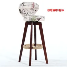 Барные стулья мебель из массива дерева высокий стул вращающийся бар стул Мода кафе стул минималистичный сандали cadeira Горячая 34,5*75 см
