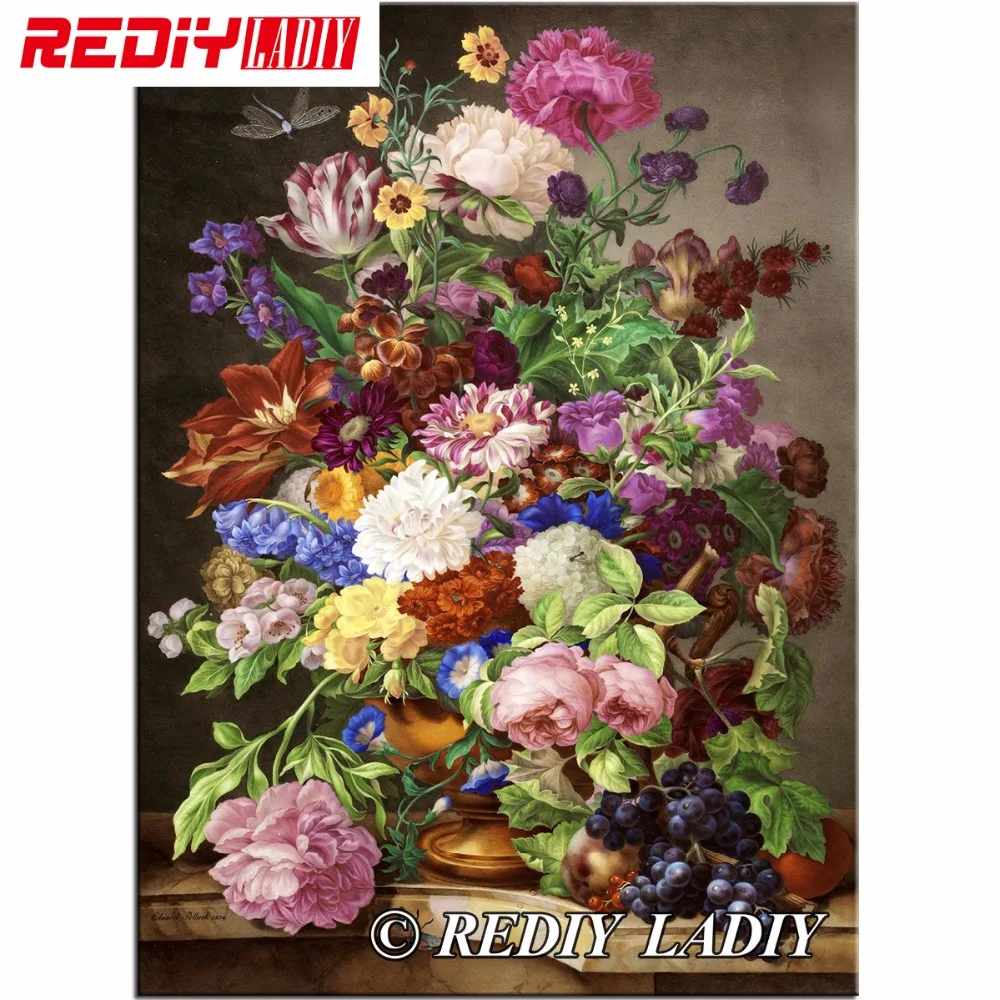 

5D Still Life Flower With Vase Square Diamond Painting Cross Stitch Kits Diamond Embroidery Diamond Mosaic Home Decoration Gifts