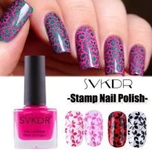SVKDR 12 Cor Stamping Nail Polish & Platte Selo Impressão Prego Laca Unha Polonês Stamping Manicure DIY Ferramenta Da Arte do prego stamper(China)