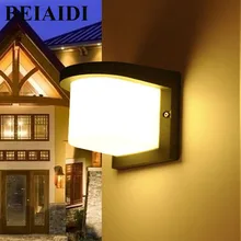 BEIAIDI 10 Вт светодиодные светильники для крыльца, наружные бра, настенные наружные светильники, водонепроницаемые алюминиевые настенные лампы для виллы, забора, балконного шлюза