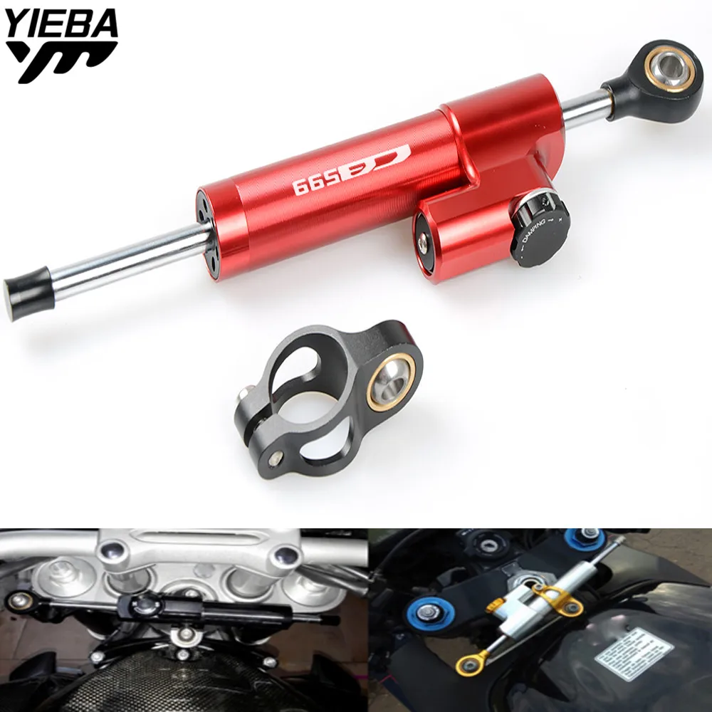 Motorcycle Accessories Steering Stabilize Damper Mount Motorbike Damper Steering For HONDA CB599 CB 599 CB600 CB919 With LOGO