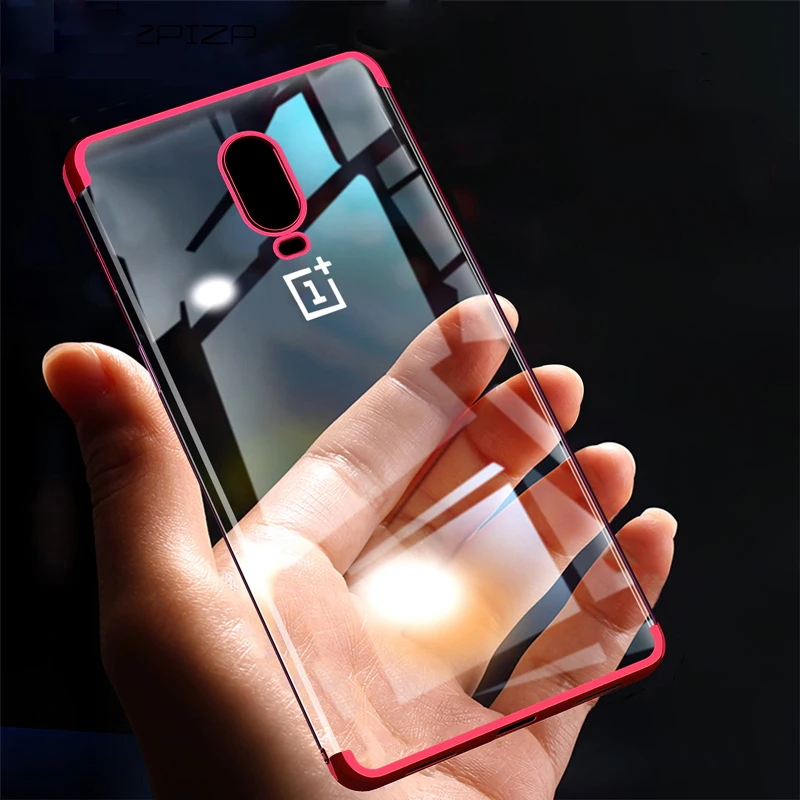 KJOEW Plating Clear Silicone Phone Case For font b OnePlus b font font b 7 b