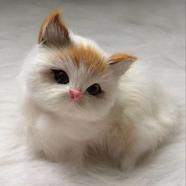 ZILIN Miniature Adorable Cat Simulated Cat Toy Children Lovely Cat Toy