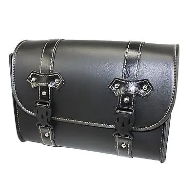 

Black Motorcycle Tool Bag Toolbag Cruiser Chopper Cafe Racer Old School Bobber