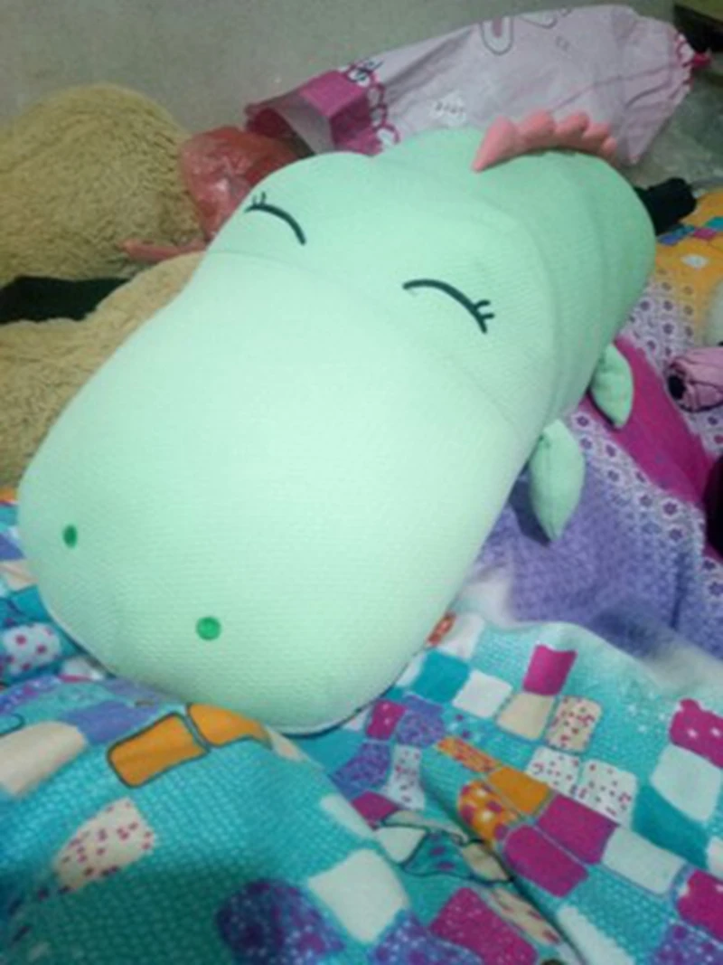 cuddly pop soft lying cartoon crocodile plush pillow big stuffed anime alligator doll pillow for baby gift decoration 31inch 80cm  DY50086 (4)