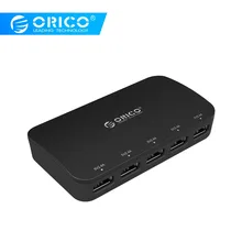 Зарядное устройство ORICO EU USB, умное настольное зарядное устройство с 5 портами, зарядное устройство для мобильного телефона, зарядное устройство для путешествий, интеллектуальная зарядка для смартфона с адаптером