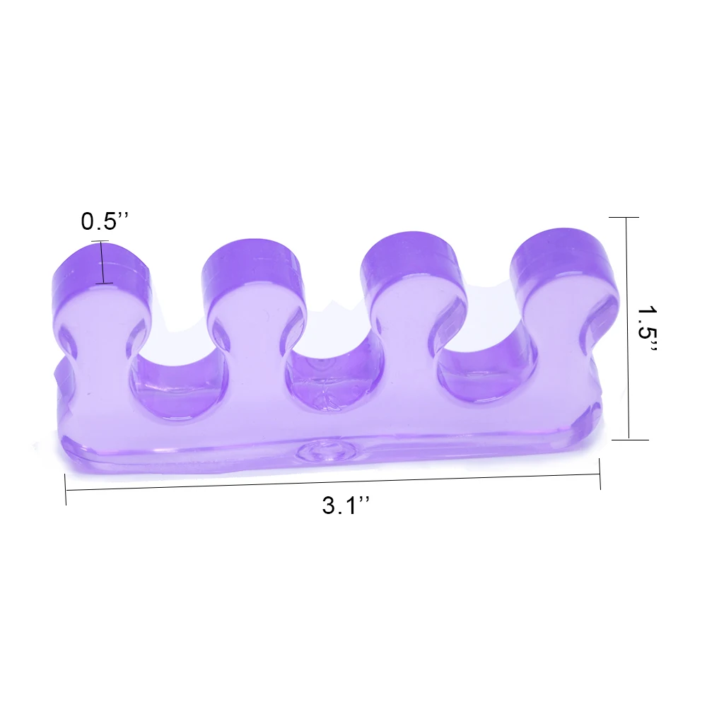 1 пара Силиконовый гелевый для ног пальцы ног разделитель большого пальца/палец прокладка для маникюра педикюра инструмент для ногтей Гибкая поддержка/скоба C1416