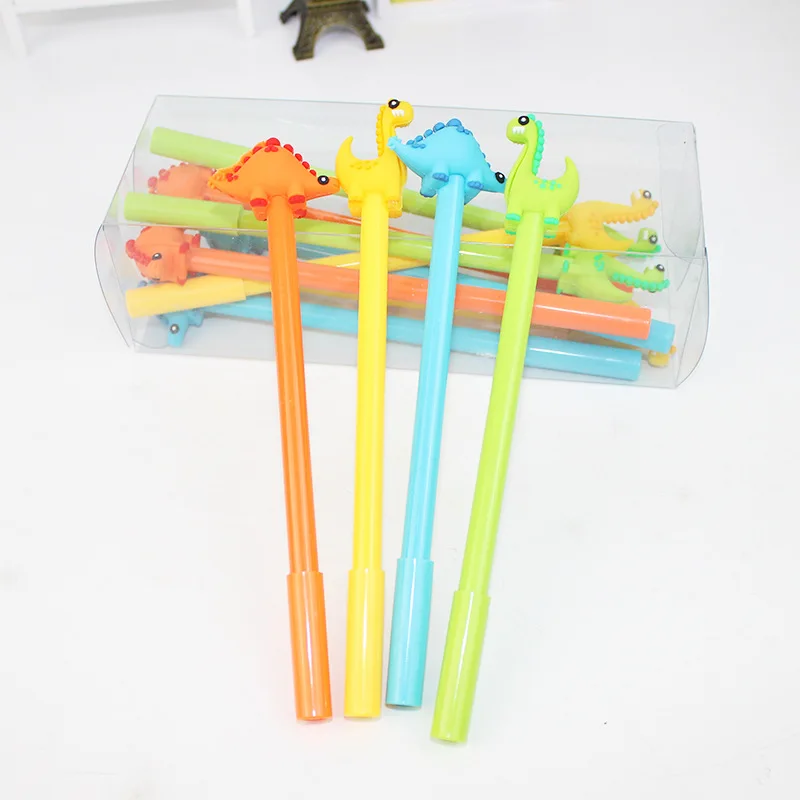 

4 Pcs/set Kawaii 0.5mm Candy Color Animal Dinosaur Gel Pens Signature Pen for Office School Writing Stationery