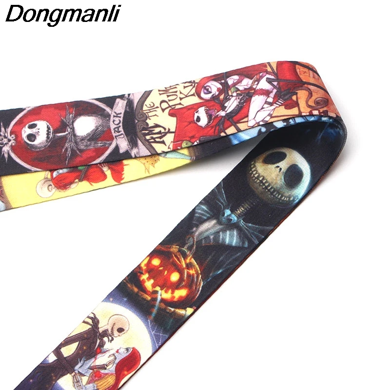 P2178 Dongmanli Кошмар перед Рождеством lanyards id бейдж держатель ID карты Пропуск Тренажерный зал мобильный телефон USB бейдж держатель висячие ключи