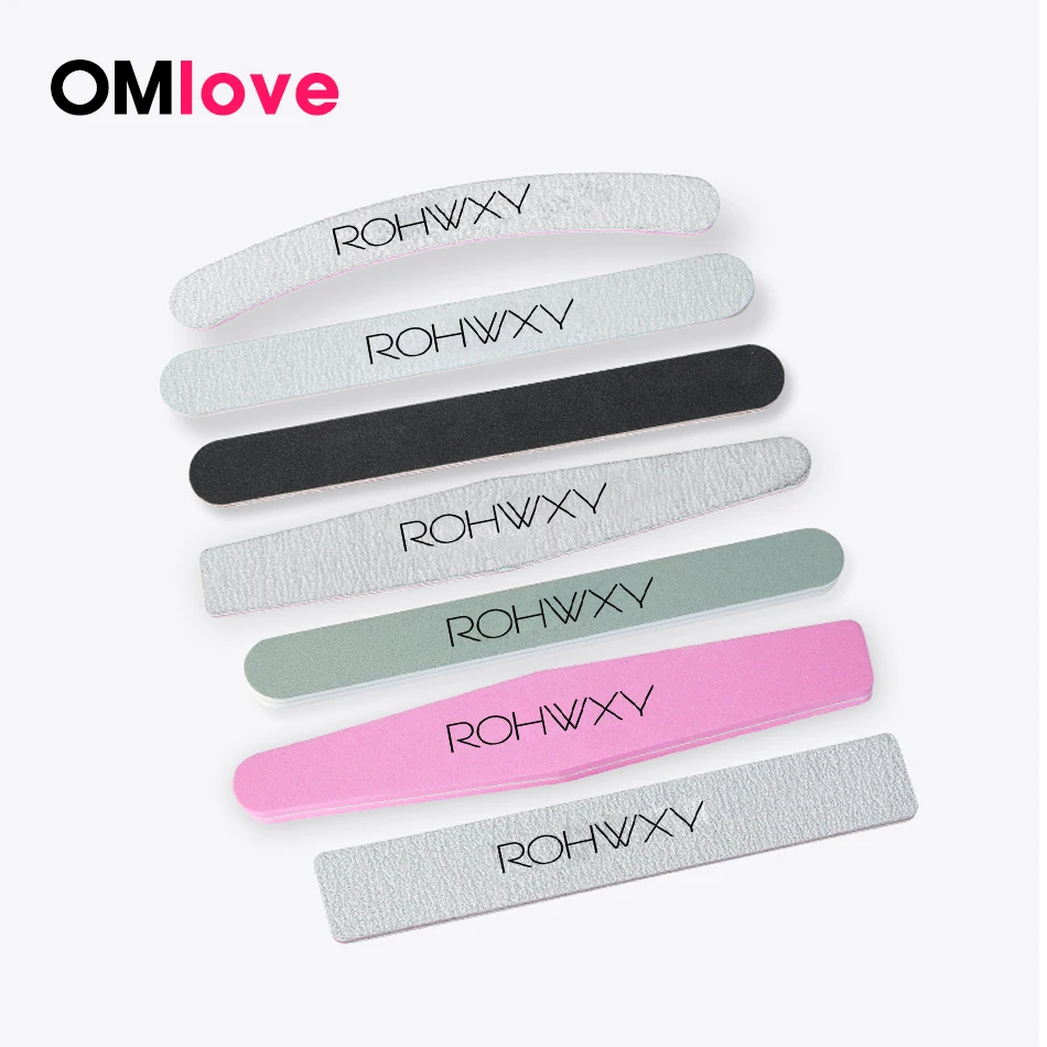 

OMlove 5Pcs/Lot Sandpaper Nail File For Nail Art Buffer Block For Manicure Tools Professional Sanding Lime Nail Polish Files