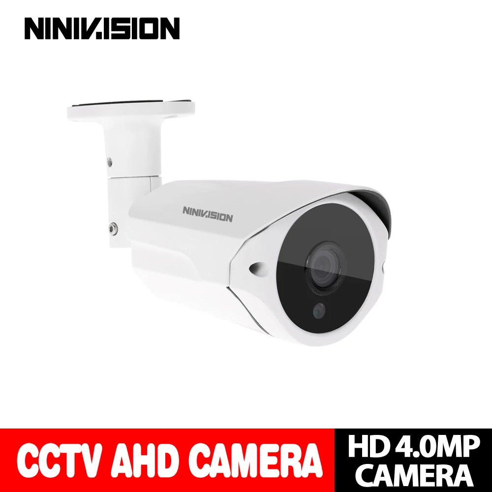 NINIVISION Super AHD Camera HD 4MP Surveillance Outdoor Indoor Waterproof Home CCTV infrared Security Camera System With Bracket NINIVISION Super AHD Camera HD 4MP Surveillance Outdoor Indoor Waterproof Home CCTV infrared Security Camera System With Bracket