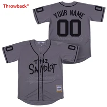 Throwback Jersey Men's The Sandlot Jersey Movie Baseball Jerseys Customized Shirt Any Name Number Colour Gray Size S-XXXL Cheap 1954 north dakota sioux jersey 14 all stitched custom any name and any number men s throwback hockey jersey free shipping
