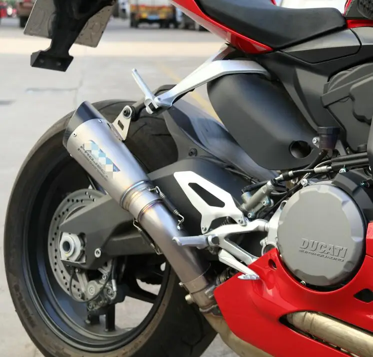 MOKALI титановый сплав утечки углерода выхлопной мото rcycle для Ducati 959 escapes для Ducati echappement мото Глушитель со средней трубой