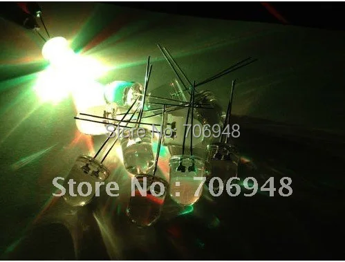 

100pcs 10mm Fast Flash Rainbow MultiColor LED diode