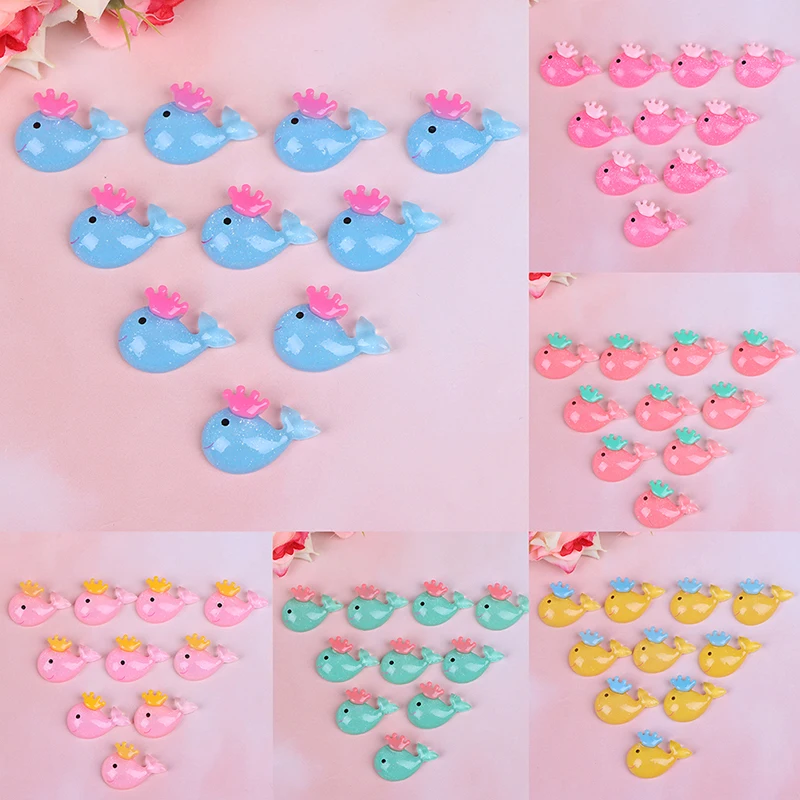 Mixed Dolphins Clay Beads Decoration Crafts Flatback Cabochon Scrapbooking Fit Phone Embellishments DIY Accessories 10PCS