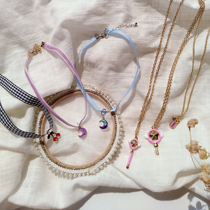 

Korean Female Fashion Temperament Bowknot Love Pendant Clavicle Chain Girl Student Simple Various Style Collection Necklace
