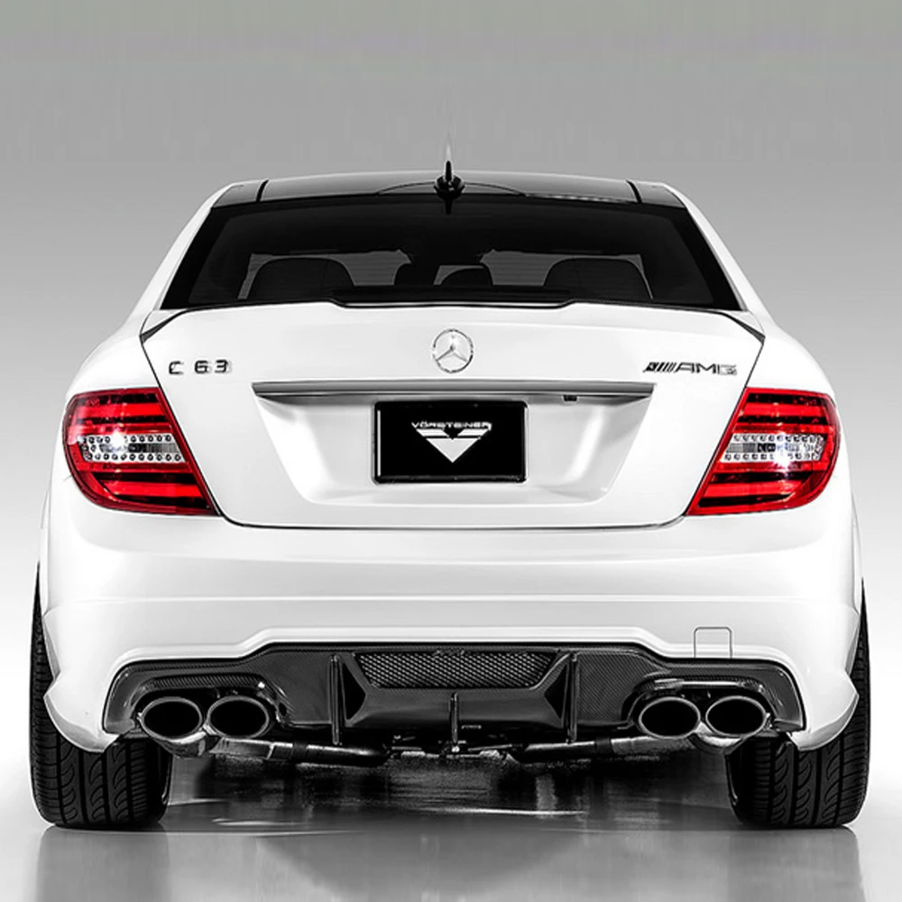 W204 C63 Amg Carbon Fiber Hinten Lip Diffusor Fur Mercedes Benz 2011 2014 Rear Bumper Lip Bumper Lipamg Carbon Fiber Aliexpress