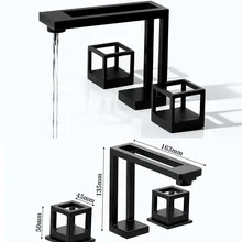 Черный Разработанный Европейский итальянский стиль кухонный смеситель квадратной формы Верхнее Крепление двойная квадратная ручка со шлангом