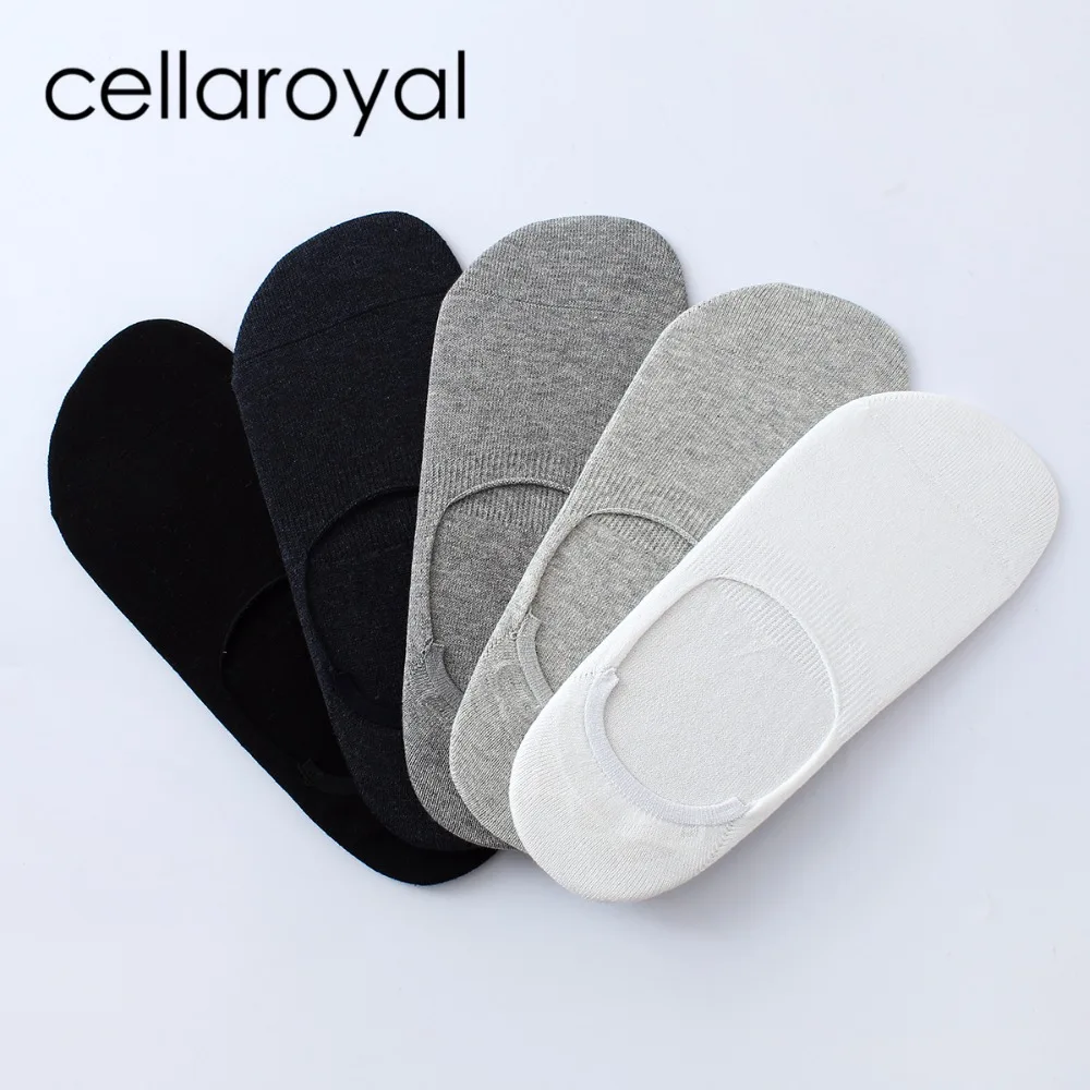Cellaroyal Mens No Show Low Cut Socks 1 Pair Casual Cotton Non Slip