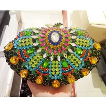 Вечерняя Женская Роскошная сумочка с кристаллами,, вечерняя сумочка-клатч, сумка для вечеринок, женская сумочка с цепочкой, украшенная кристаллами, 88621