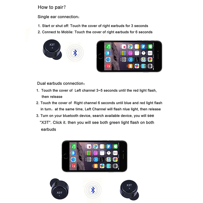 Aimitek X3T Mini Bluetooth Earphones-7