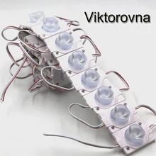 20 шт. светодиодный светильник на переднее окно для магазина с линзами 1 SMD 3030 холодный белый ip67 Водонепроницаемый ленточный светильник светодиодный задний светильник