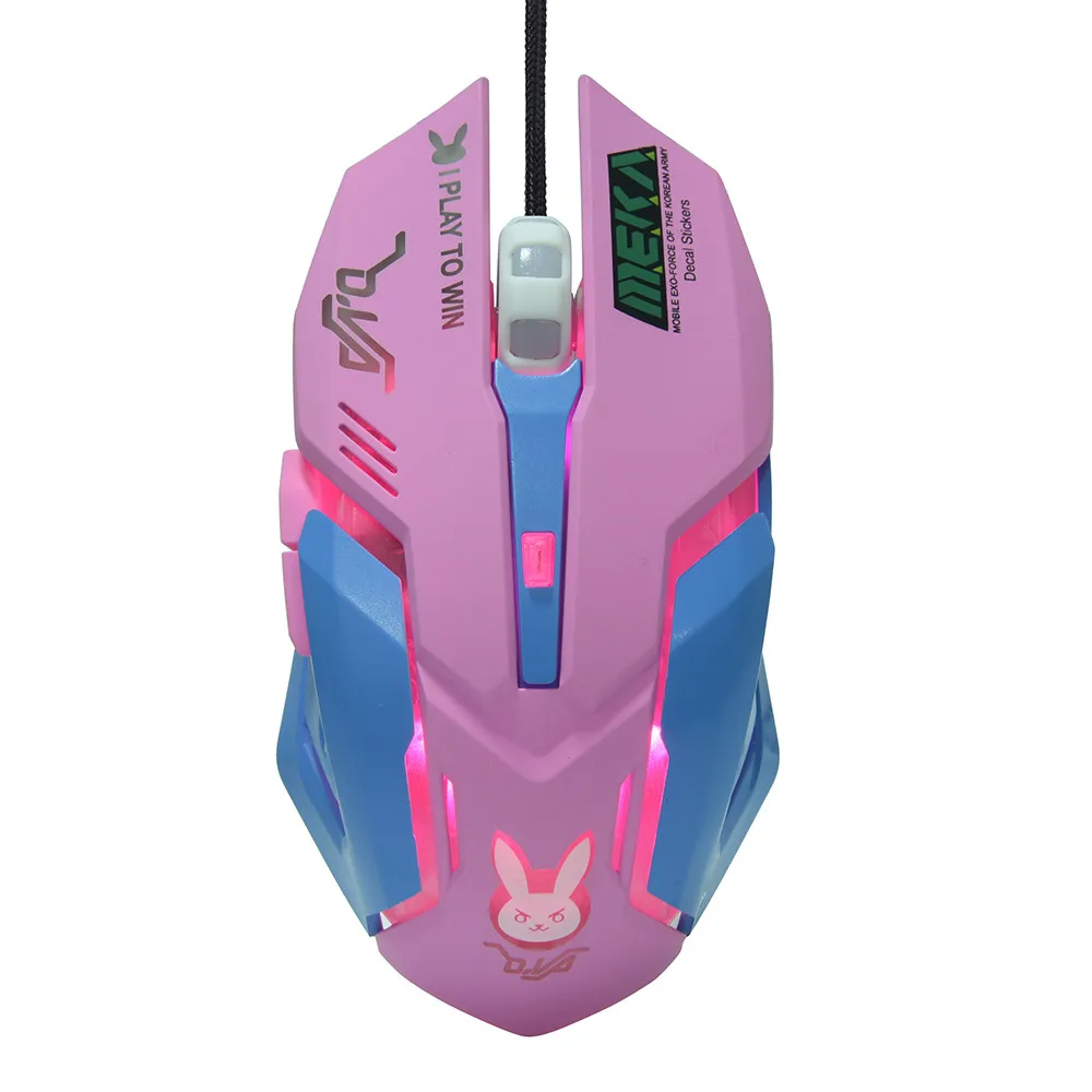 Проводная оптическая мышь Gamer 3200DPI игровая светодиодный яркий дышащий светильник