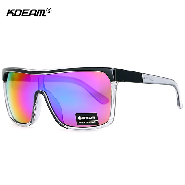 KDEAM One Piece Shield Sport Sunglasses Oversized Straight up Fashion