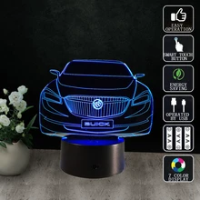 3D быстрая и яростная 8 лампа потрясающий визуальный Ночной свет Автомобильная Форма сенсорный выключатель Luminaria Led Usb Veilleuse Pour Enfant Kingchip