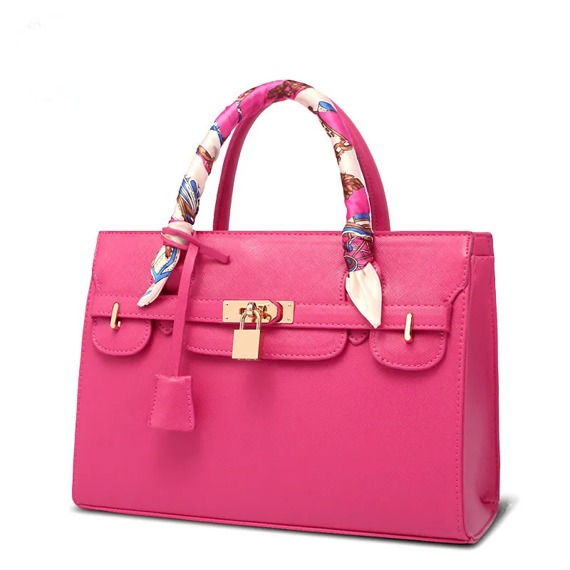 2016 fashion Women Messenger Bags Tote scarf lock designer Small