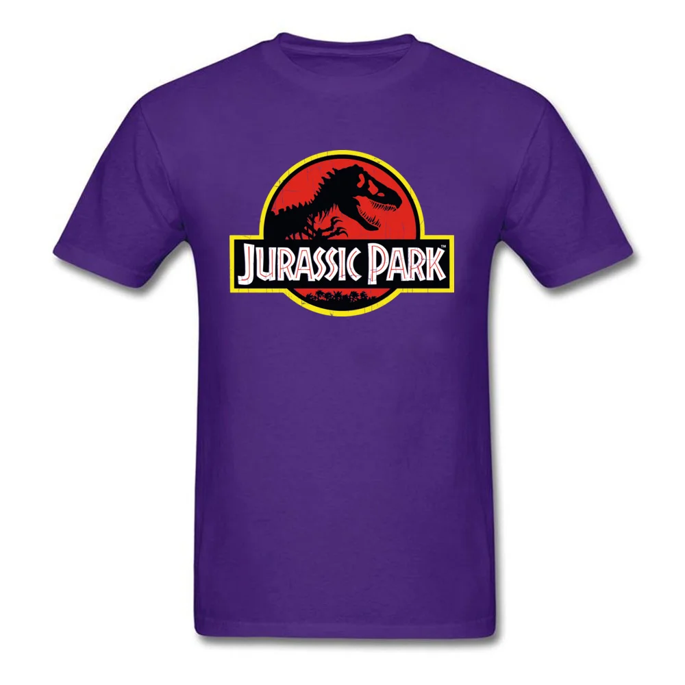 Fashion Jurassic Park Design Short Sleeve T-shirts ostern Day O Neck Cotton Tops Shirts for Men T-shirts Casual Jurassic Park purple