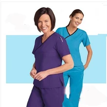 Узкий крой, на лето, Женский больничный медицинский скраб, комплект одежды, стоматологическая клиника и салон красоты, униформа медсестры, модный дизайн, комбинезон