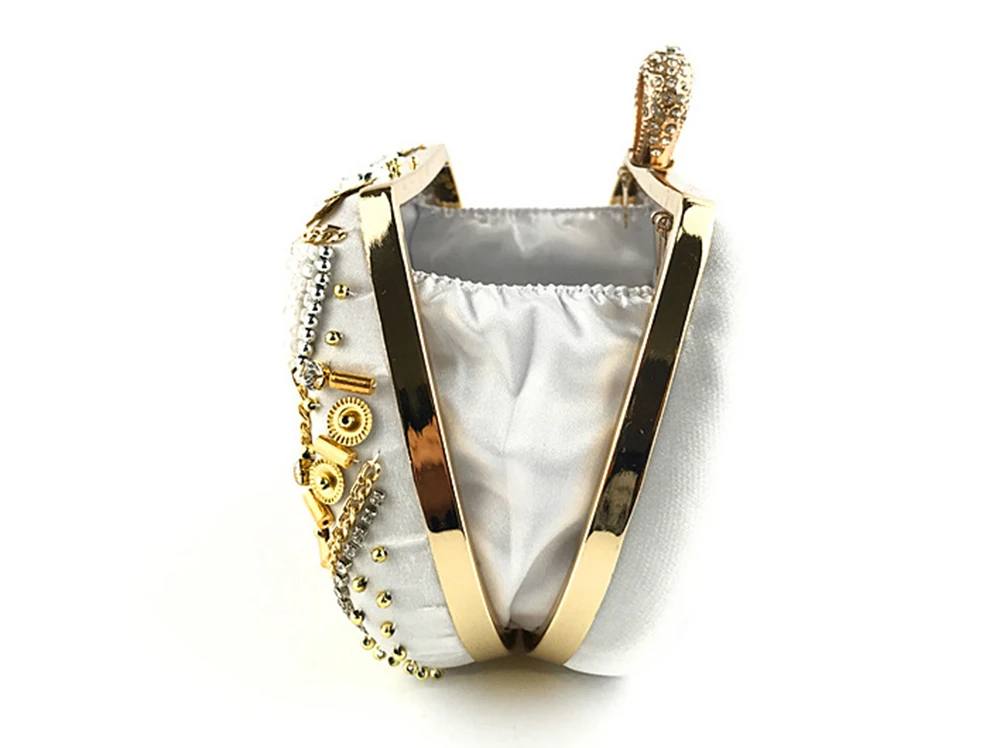 Высококачественные вечерние сумки золотистого цвета женские роскошные бисер с бриллиантом горный хрусталь цепь клатч кристалл Свадебная вечеринка сумки кошелек сумка для банкета
